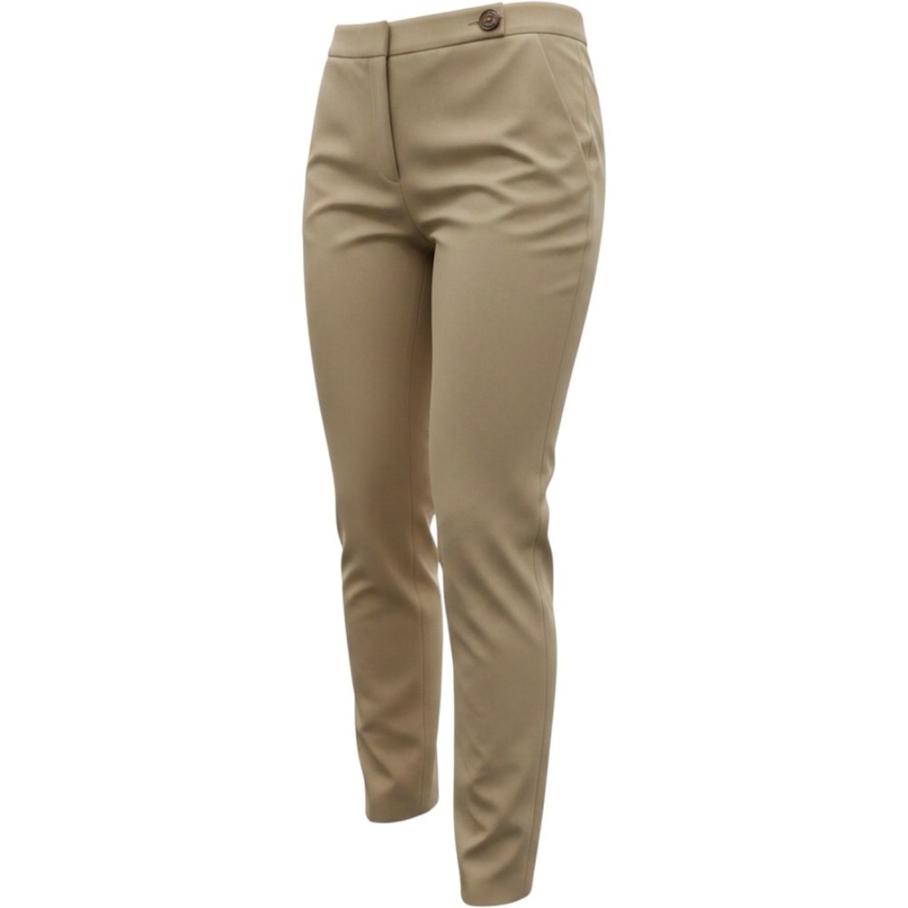 Talbots Womens Khaki Stretch Straight Leg Dress Pants Tan Size 8 RN 69061
